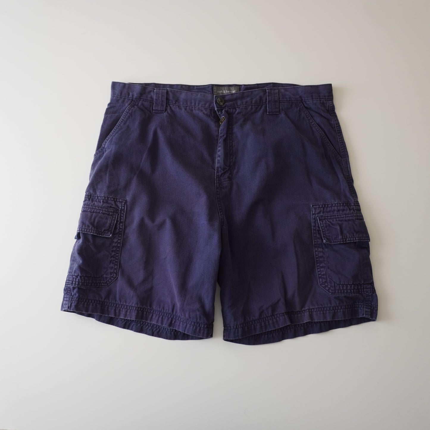 Thrifted – Short Cargo Azul Croft & Barrow Talla 38 USA | Cintura 50 cm | Largo 50 cm