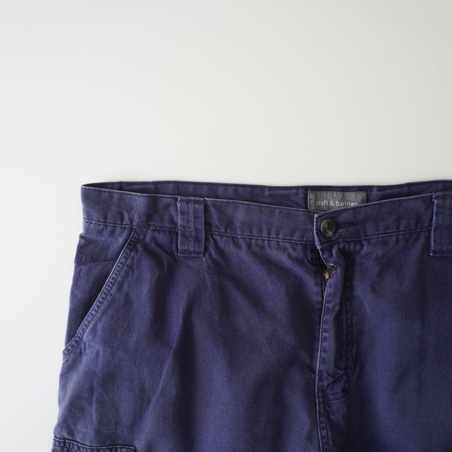 Thrifted – Short Cargo Azul Croft & Barrow Talla 38 USA | Cintura 50 cm | Largo 50 cm