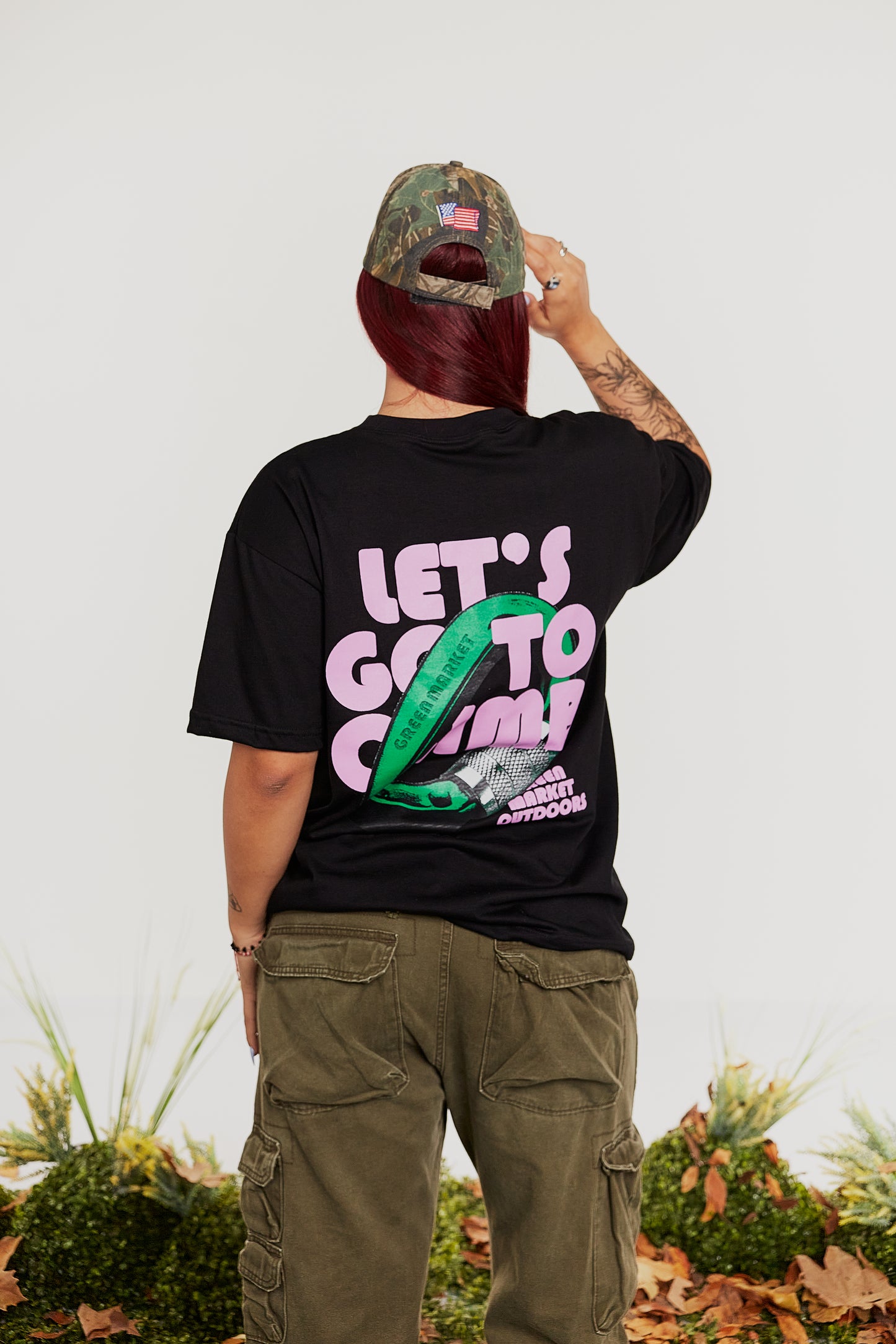 GO OVERHEAD - Polera negra básica suelta, estilo Street y confort premium