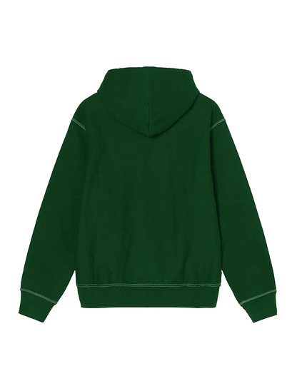 Poleron Hoodie Verde Oversized con Cierre