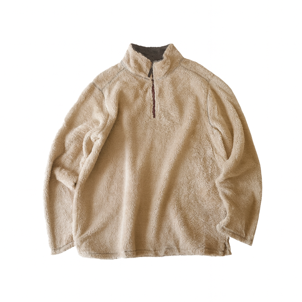 Thrifted - Polar Furry American Tradition café claro / Talla XL 61 ancho,74 largo 