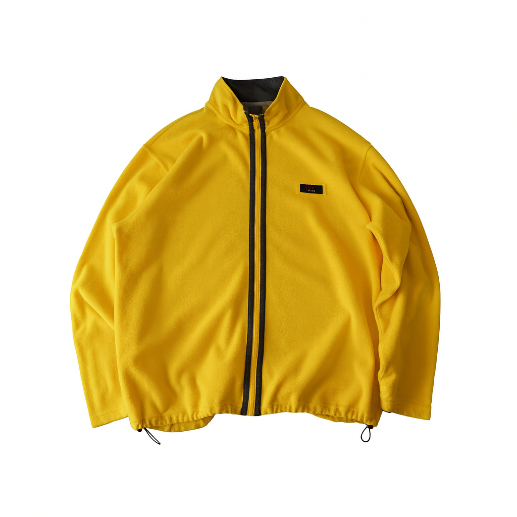 Thrifted - Polar TOMMY Jeans Amarillo / Talla XL, 68 ancho , 75 largo.