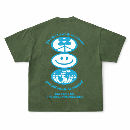 VINTAGE LOVER  — Polera Verde para el día a día