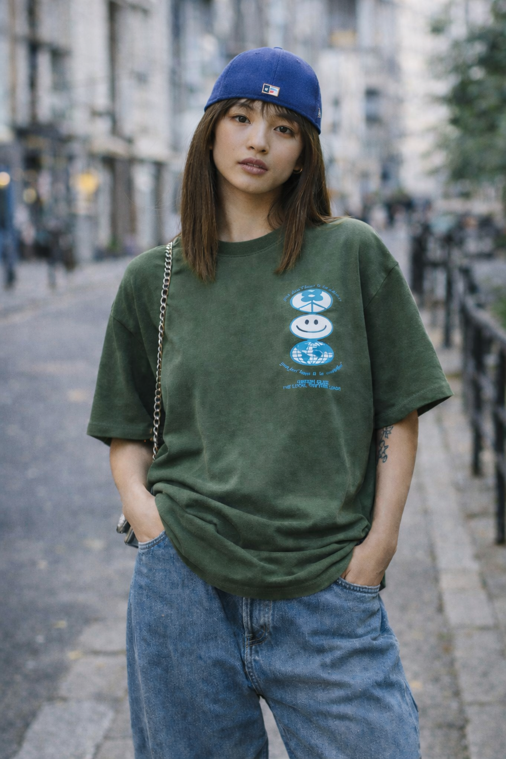 VINTAGE LOVER  — Polera Verde para el día a día