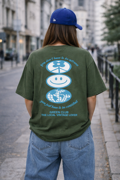 VINTAGE LOVER  — Polera Verde para el día a día