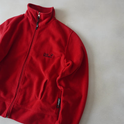 Thrifted - Polar Jack Wolfskin / Rojo (Talla XL) FIT M 52 ancho 60 largo 