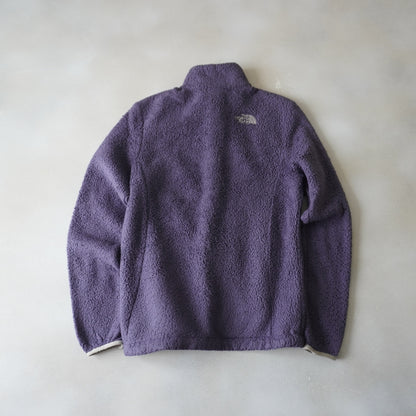 Thrifted - Polar THE NORTH FACE Furry Morado / Talla S Mujer, 46 ancho, 61 largo. 