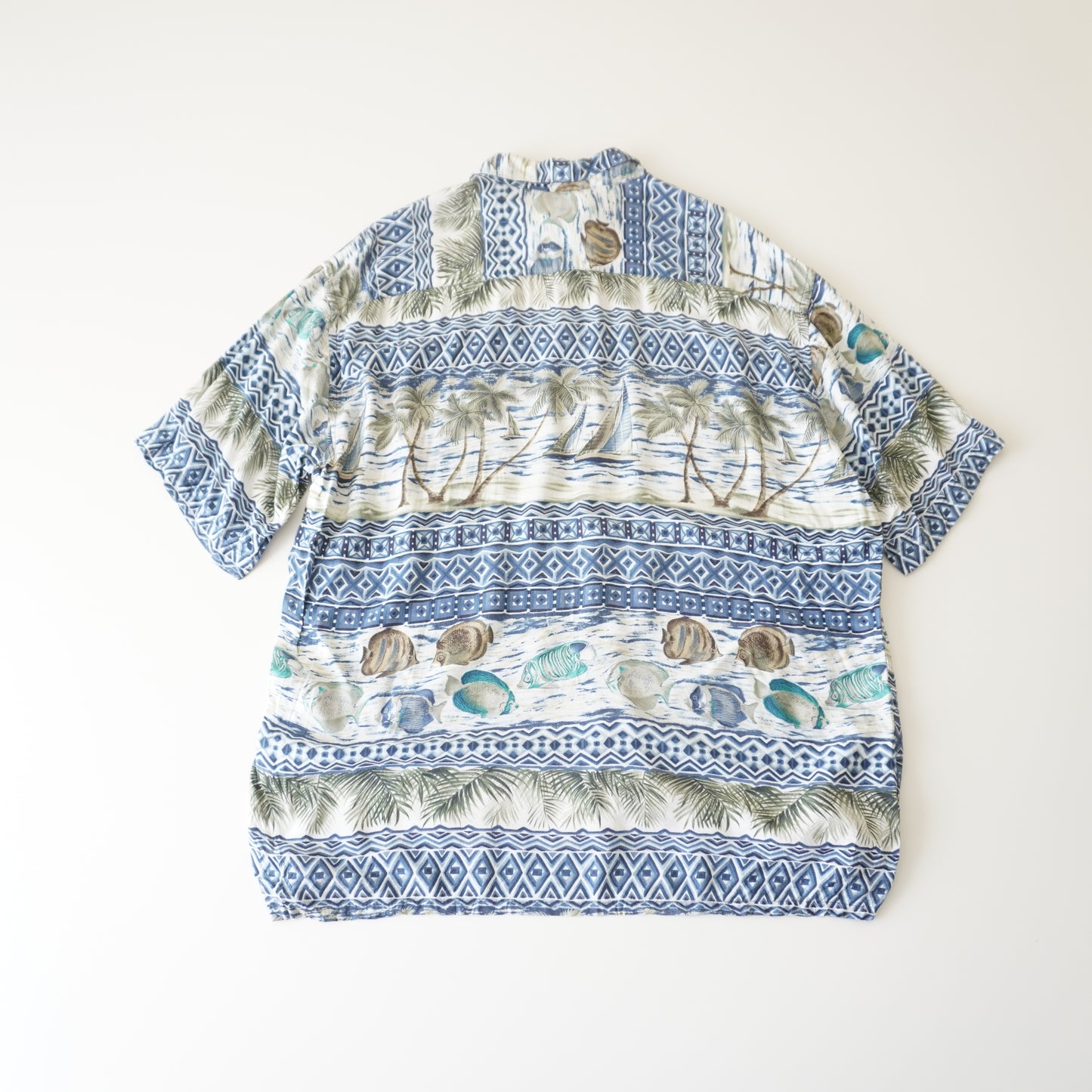 Thrifted - Camisa campia Azul / Talla XL 76 LARGO X64 ANCHO