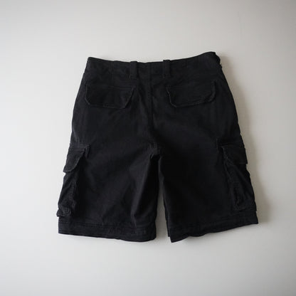 Thrifted - Short Cargo Negro George Talla 30 USA | Cintura 41 cm | Largo 50 cm