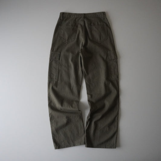Thrifted – Pantalón Cargo Verde Talla 37 | Cintura 37 cm | Largo 102 cm | Talón 22 cm
