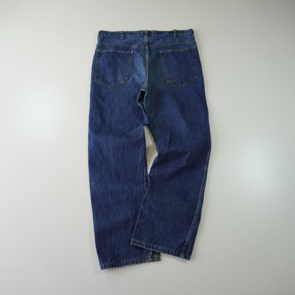 Thrifted – Jean Americano sin marca Botón Cobre Talla 44 CL aprox | Cintura 45 cm | Largo 103 cm | Talón 23 cm