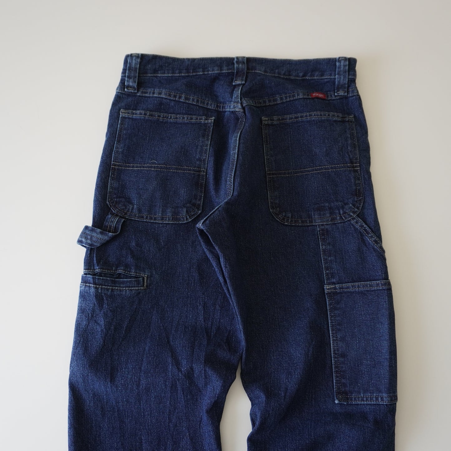 Thrifted – Jean Carpenter Azul Wrangler Talla 30x32 USA | Cintura 40 cm | Largo 106 cm | Talón 20 cm