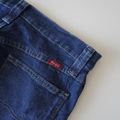 Thrifted – Jean Carpenter Azul Wrangler Talla 30x32 USA | Cintura 40 cm | Largo 106 cm | Talón 20 cm