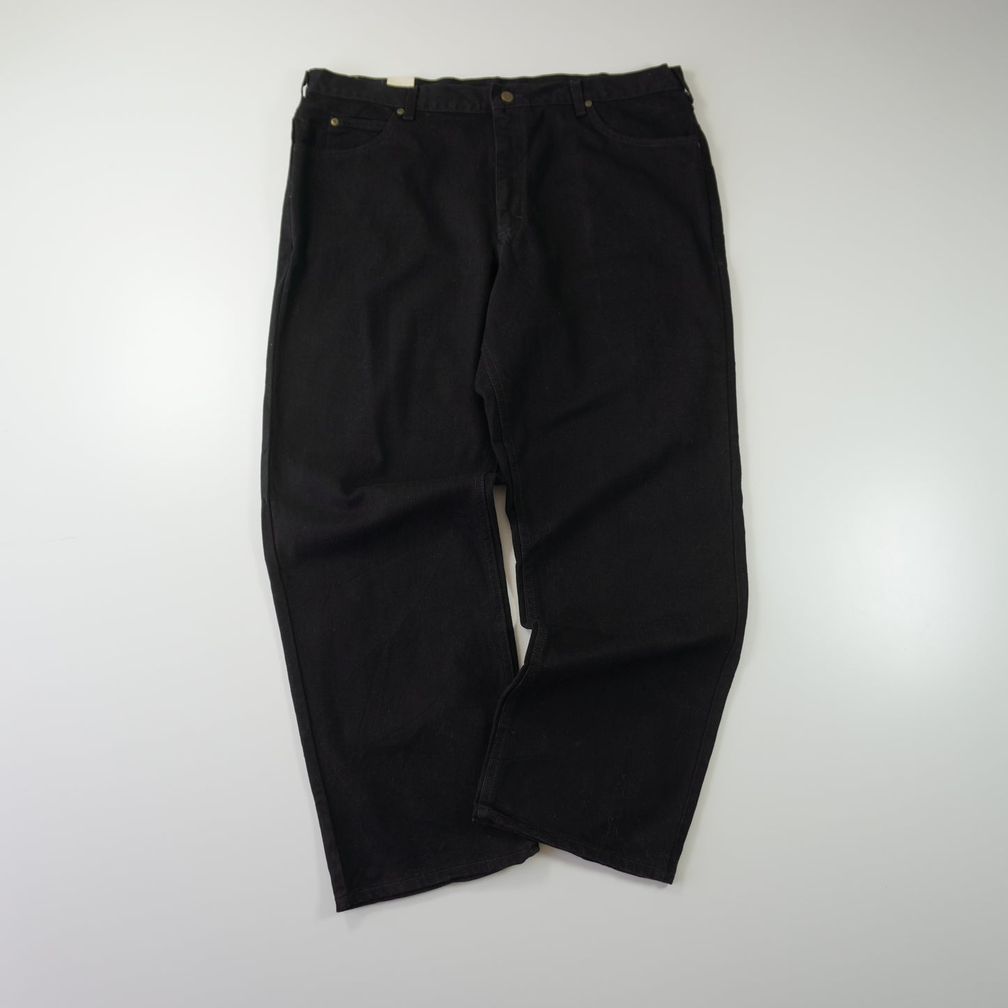 Thrifted – Jean Rider Negro (Nuevo) Talla 42x30 (CL 52/54) | Cintura 110 cm | Largo 54 cm | Talón 24 cm