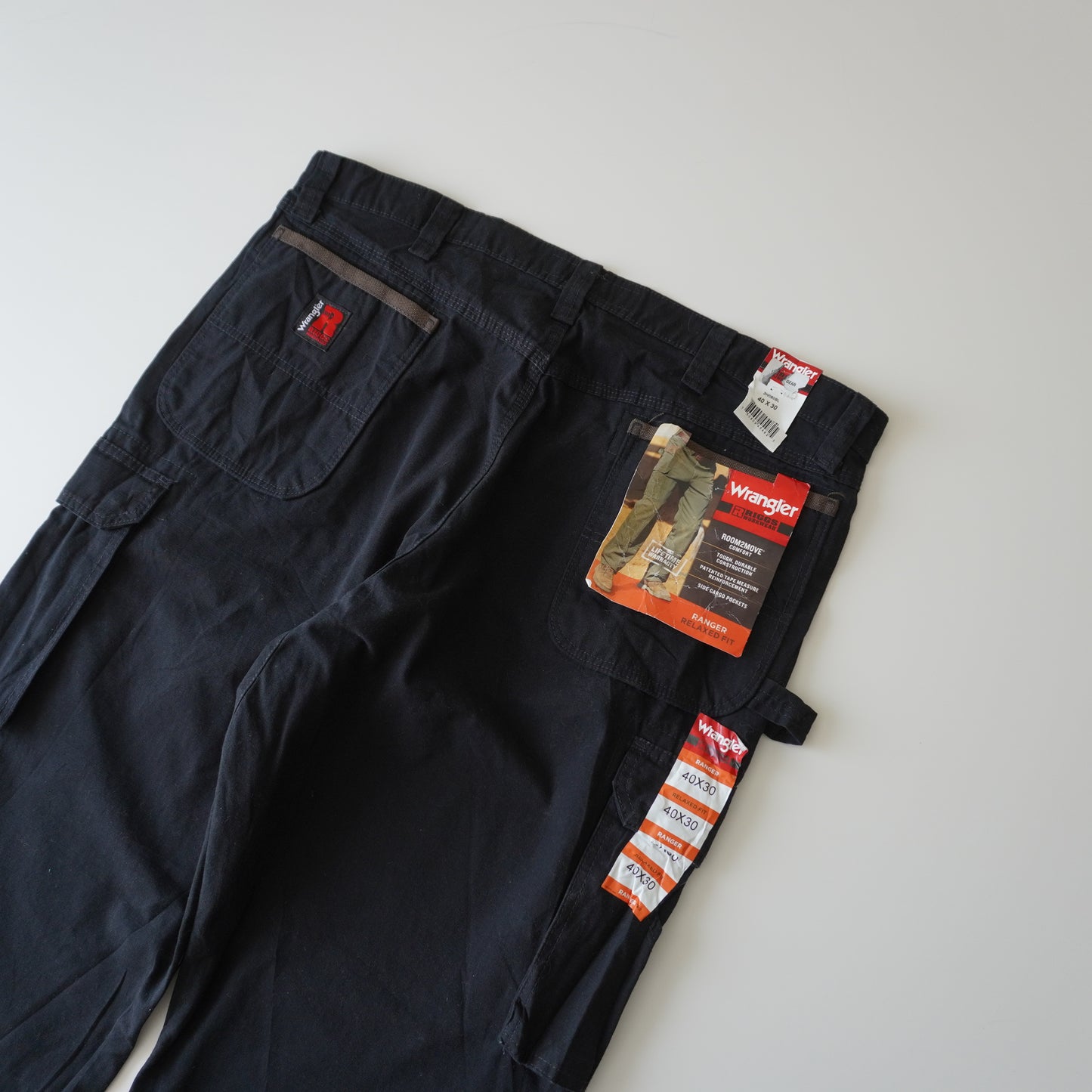 Thrifted – Jean Negro Wrangler Talla 40x30 USA | Cintura 53 cm | Largo 110 cm | Talón 24 cm