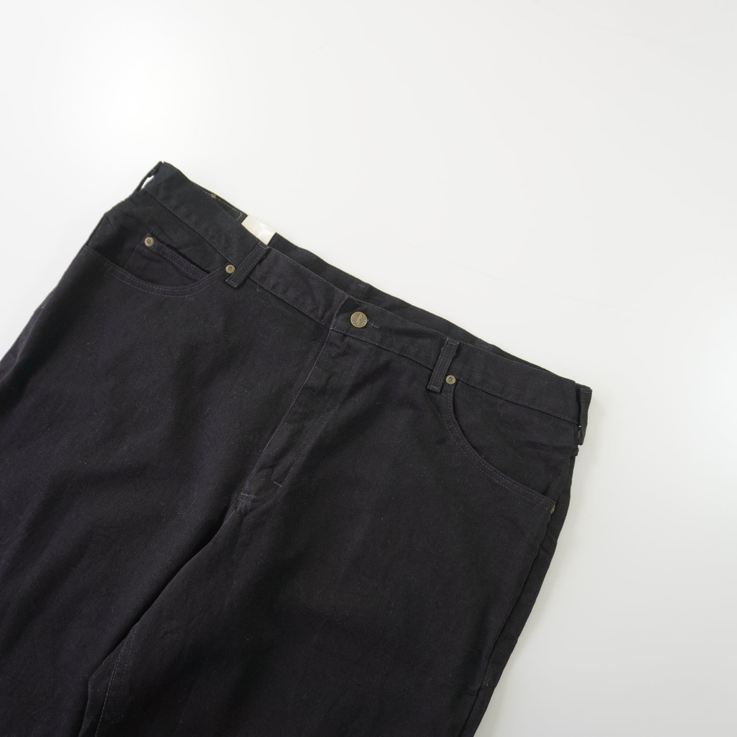 Thrifted – Jean Rider Negro (Nuevo) Talla 42x30 (CL 52/54) | Cintura 110 cm | Largo 54 cm | Talón 24 cm