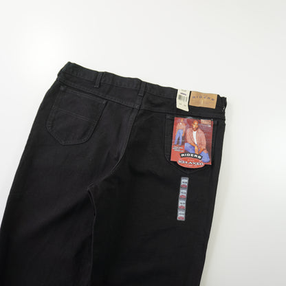 Thrifted – Jean Rider Negro (Nuevo) Talla 42x30 (CL 52/54) | Cintura 110 cm | Largo 54 cm | Talón 24 cm