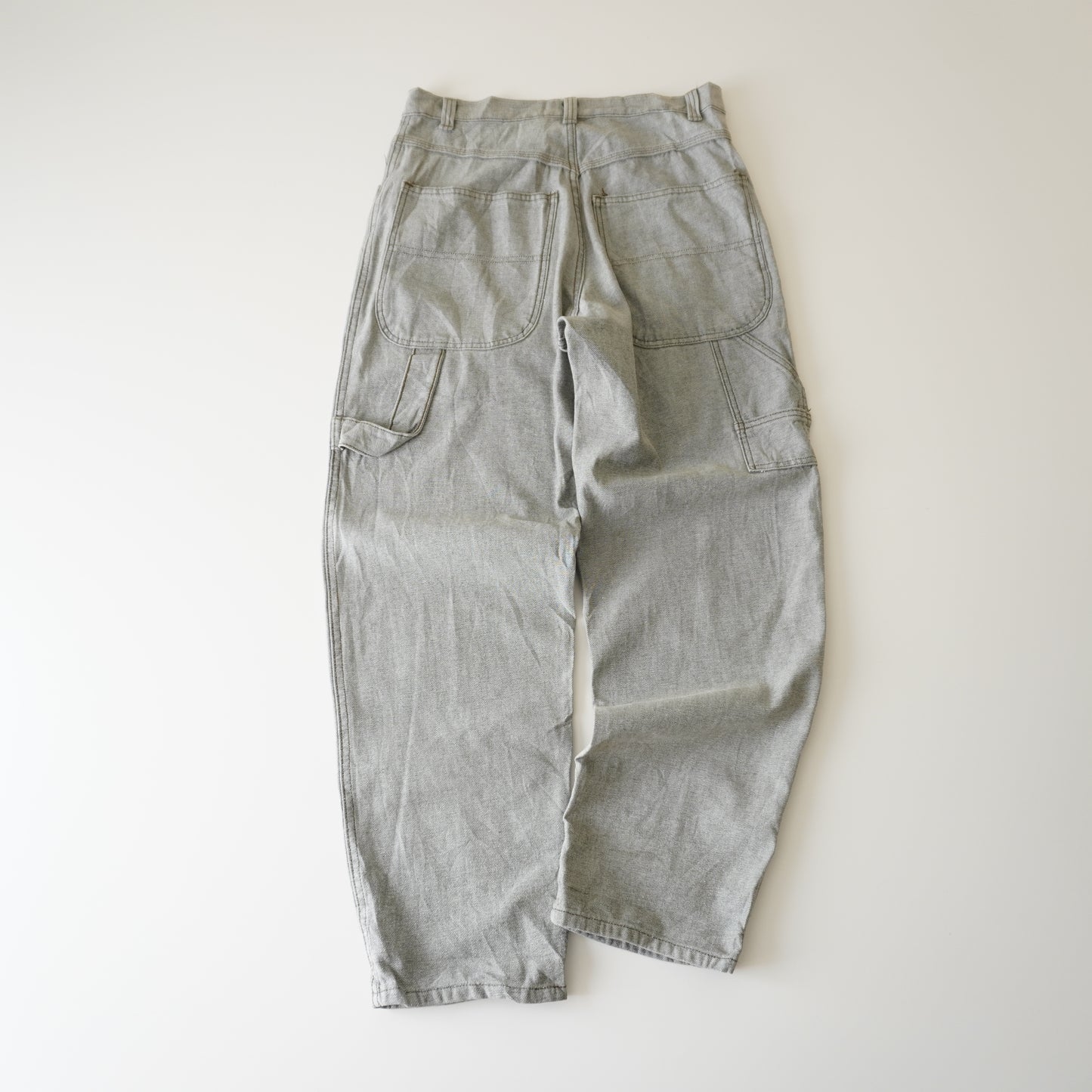 Thrifted – Jean Carpintero Gris Talla 32 USA | Cintura 43 cm | Largo 111 cm | Talón 21 cm