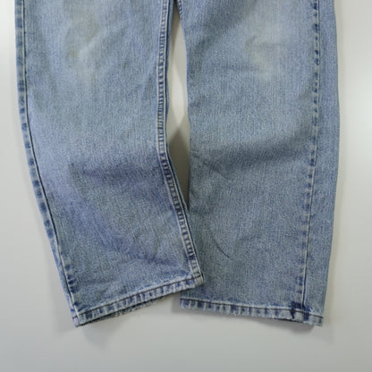 Thrifted – Jean Relaxed Fit Wrangler Azul Talla 36x32 (CL 44) | Cintura 109 cm | Largo 47 cm | Talón 22 cm