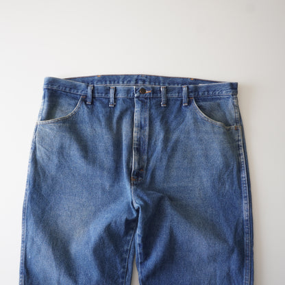 Thrifted – Jean Carpenter Azul Rustler Talla 46x32 (CL 58-60) | Cintura 60 cm | Largo 114 cm | Talón 22 cm