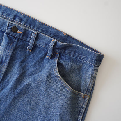 Thrifted – Jean Carpenter Azul Rustler Talla 46x32 (CL 58-60) | Cintura 60 cm | Largo 114 cm | Talón 22 cm