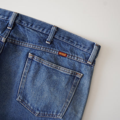 Thrifted – Jean Carpenter Azul Rustler Talla 46x32 (CL 58-60) | Cintura 60 cm | Largo 114 cm | Talón 22 cm