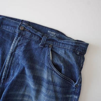 Thrifted – Jean Nautica Relaxed Fit Stretch Talla 44x32 USA (CL 58–60 aprox.) | Cintura 59 cm | Largo 116 cm | Talón 23 cm