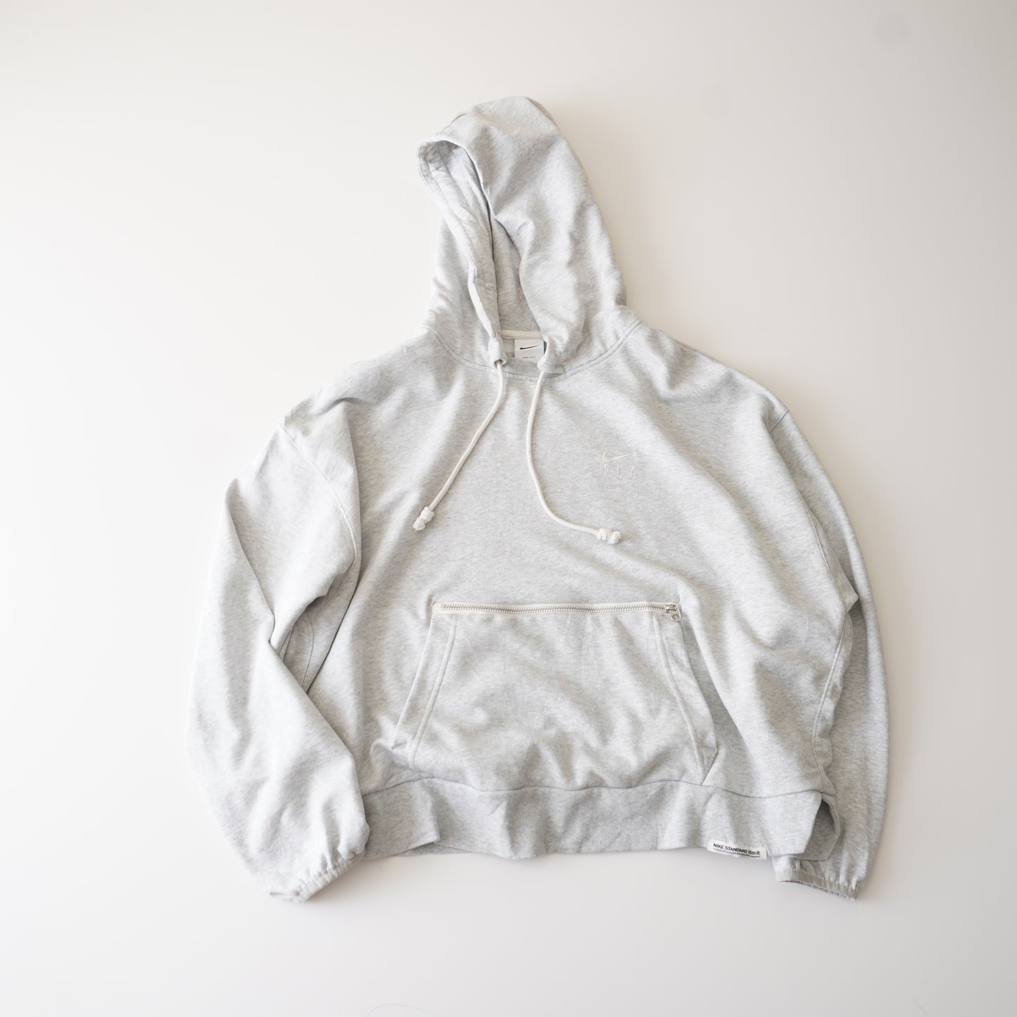 Thrifted – Polerón Nike Fly Gris Talla XL Mujer | Ancho 70 cm | Largo 57 cm