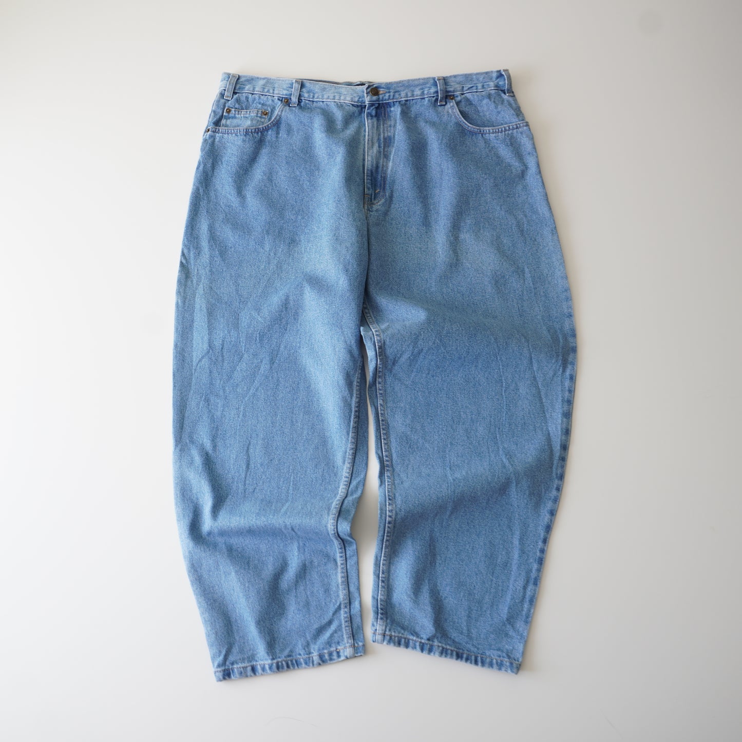 Thrifted – Jean Backroad Blues Talla 44x30 USA (CL 54 aprox.) | Cintura 55 cm | Largo 107 cm | Talón 24 cm