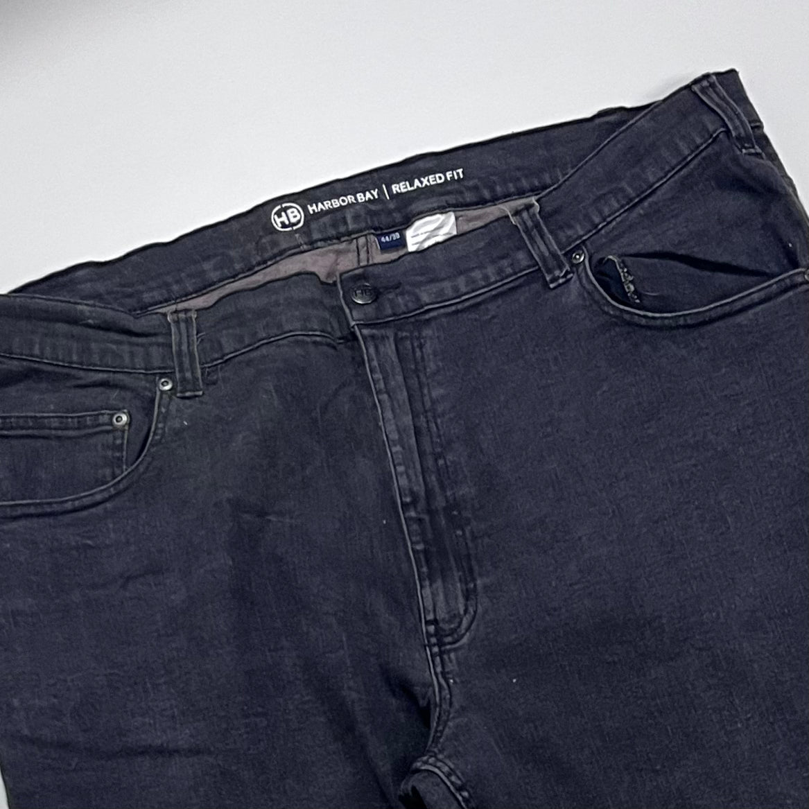 Thrifted – Jean Harbor Bay Negro Talla 44x30 USA (CL 54 aprox.) | Cintura 55 cm | Largo 106 cm | Talón 24 cm