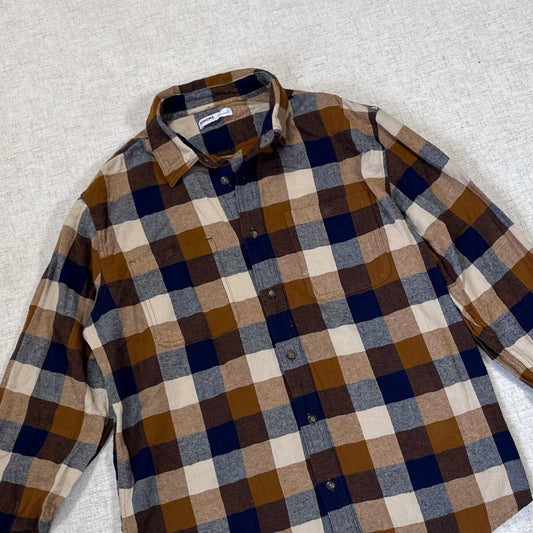 Thrifted – Camisa Franela Sonoma Tricolor Talla L