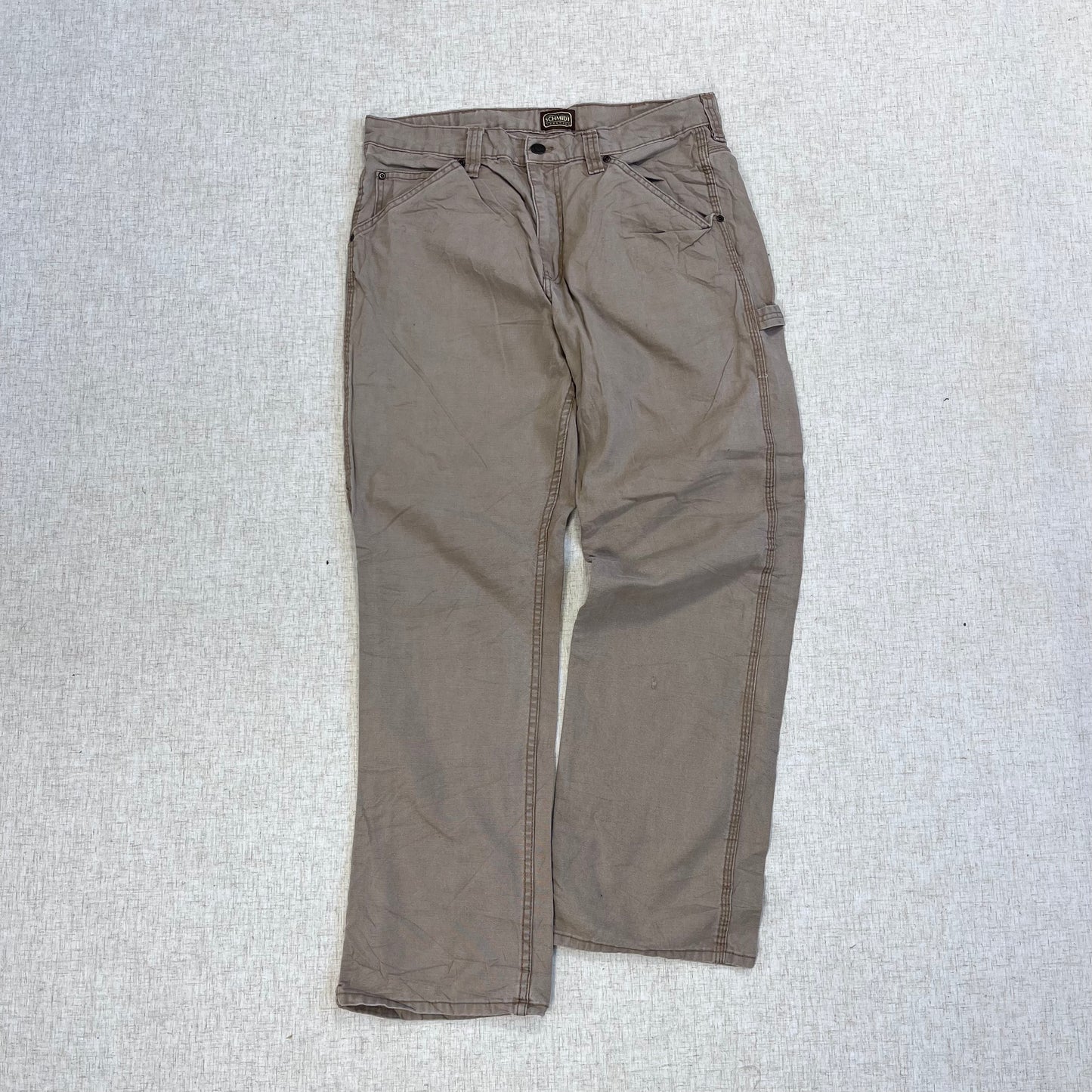 Thrifted – Jean Carpenter Café Claro Schmith Talla 36x34 USA (CL 50–52) | Cintura 47 cm | Largo 114 cm | Talón 24 cm