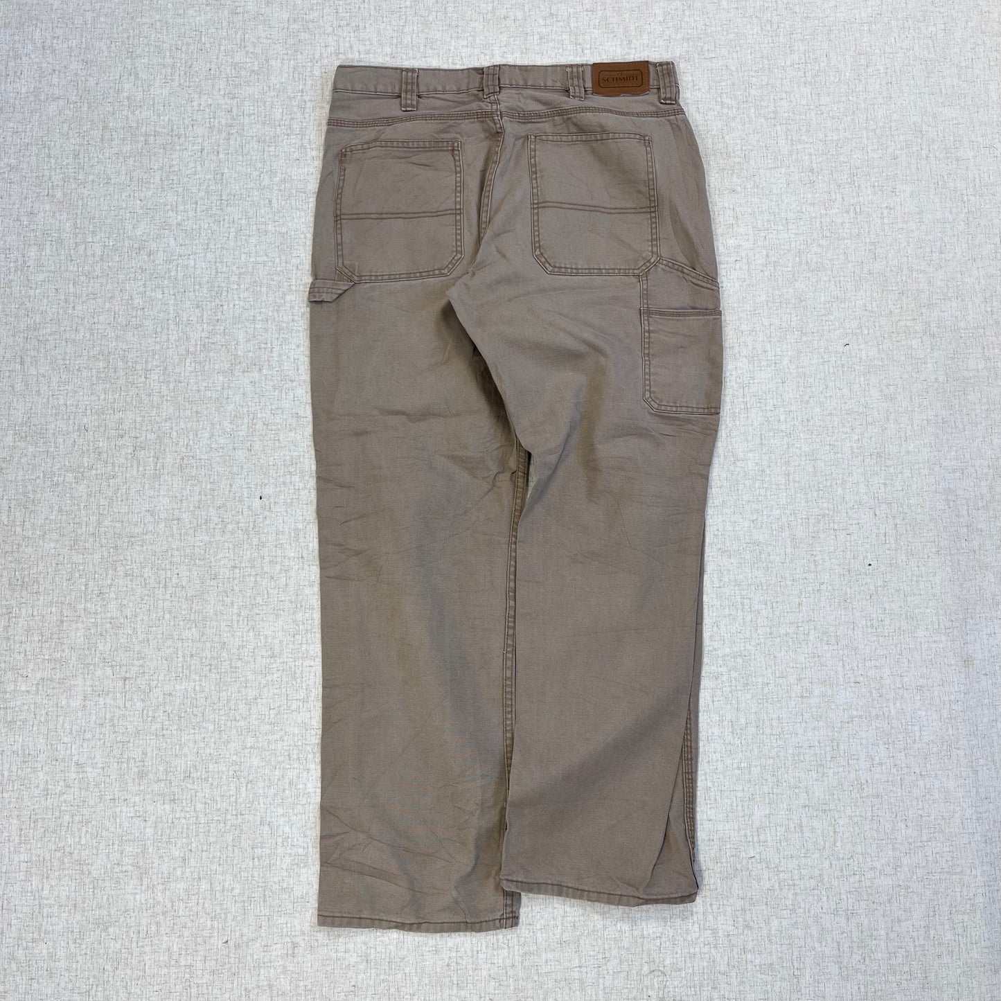 Thrifted – Jean Carpenter Café Claro Schmith Talla 36x34 USA (CL 50–52) | Cintura 47 cm | Largo 114 cm | Talón 24 cm