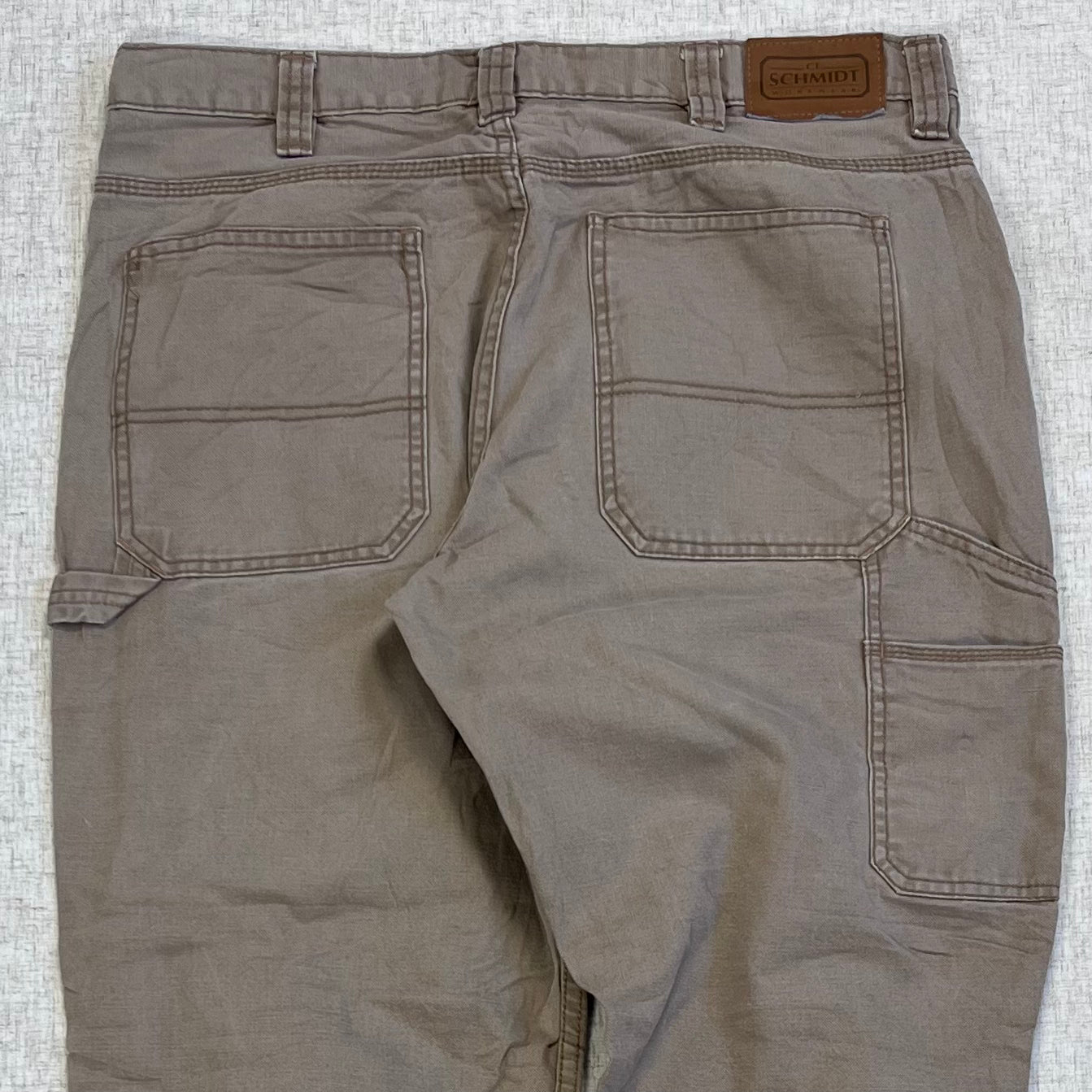 Thrifted – Jean Carpenter Café Claro Schmith Talla 36x34 USA (CL 50–52) | Cintura 47 cm | Largo 114 cm | Talón 24 cm