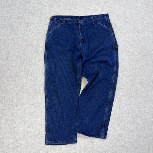 Thrifted – Jean Carpenter Forrado Wrangler Talla 38x30 USA (CL 52–54) | Cintura 50 cm | Largo 101 cm | Talón 24 cm