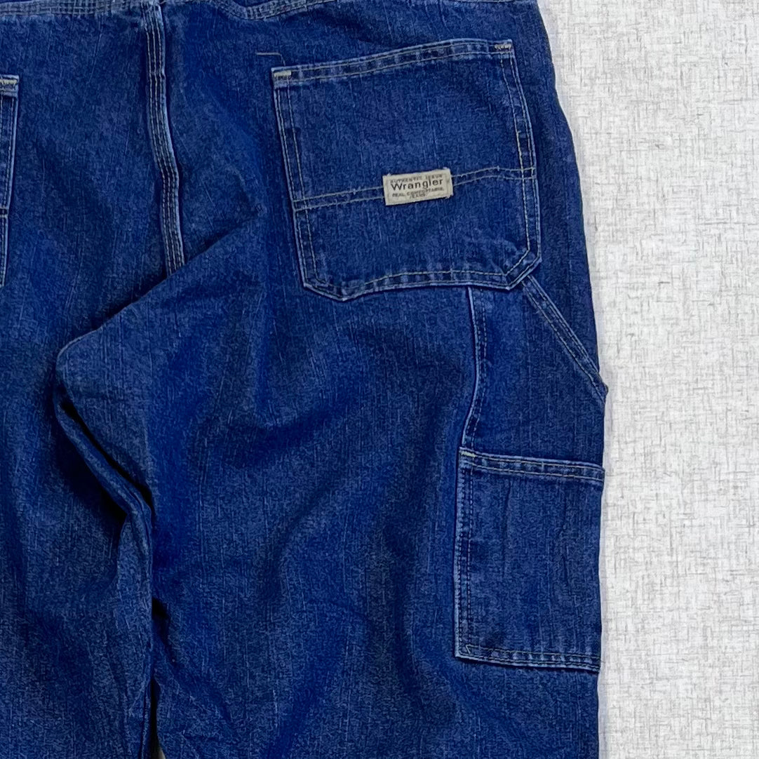 Thrifted – Jean Carpenter Forrado Wrangler Talla 38x30 USA (CL 52–54) | Cintura 50 cm | Largo 101 cm | Talón 24 cm