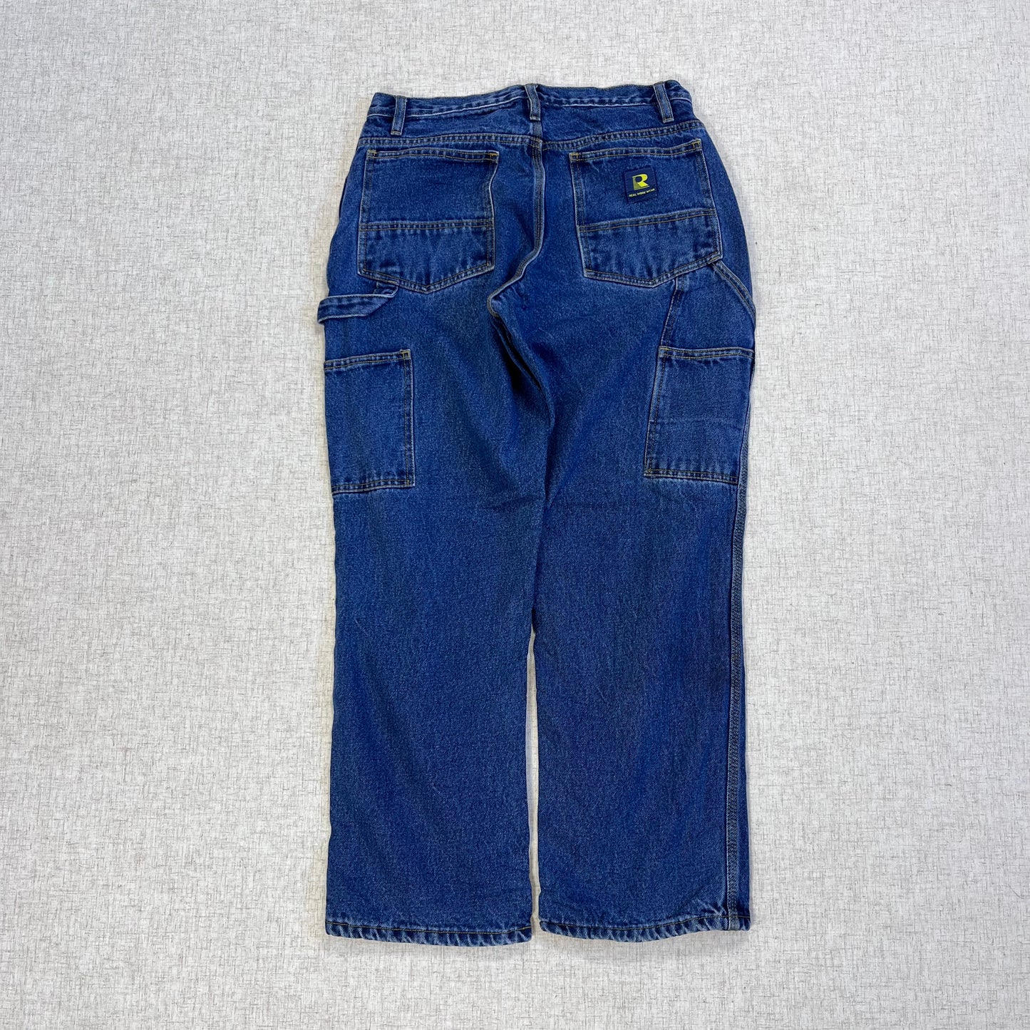 Thrifted – Jean Carpenter Forrado Workwear Talla 30x30 USA (CL 44–46) | Cintura 40 cm | Largo 98 cm | Talón 22 cm