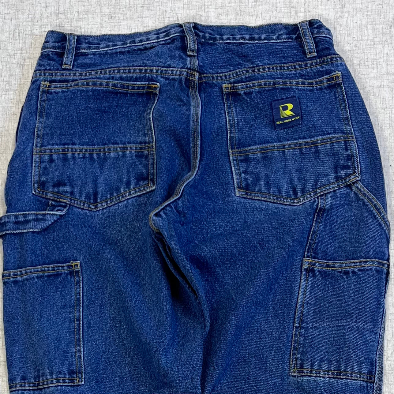 Thrifted – Jean Carpenter Forrado Workwear Talla 30x30 USA (CL 44–46) | Cintura 40 cm | Largo 98 cm | Talón 22 cm