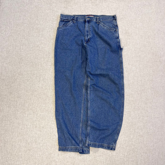 Thrifted – Jean Carpenter Denim Old Navy Talla 38x34 USA (CL 52–54) | Cintura 48 cm | Largo 115 cm | Talón 25 cm