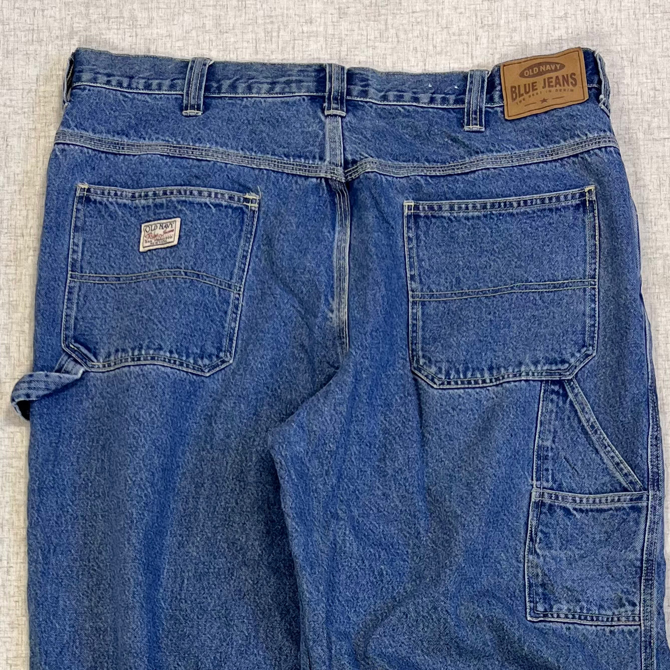 Thrifted – Jean Carpenter Denim Old Navy Talla 38x34 USA (CL 52–54) | Cintura 48 cm | Largo 115 cm | Talón 25 cm