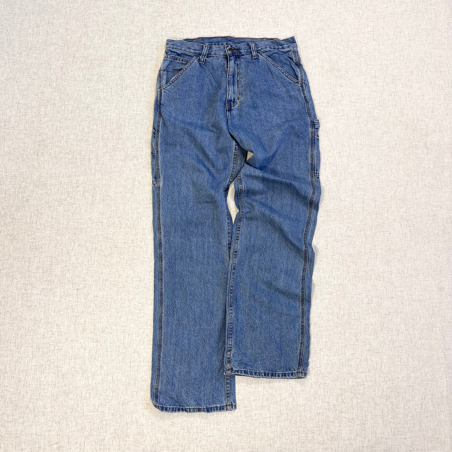 Thrifted – Jean Carpenter Denim Faded Glory Talla 30x32 USA (CL 44–46) | Cintura 42 cm | Largo 111 cm | Talón 24 cm