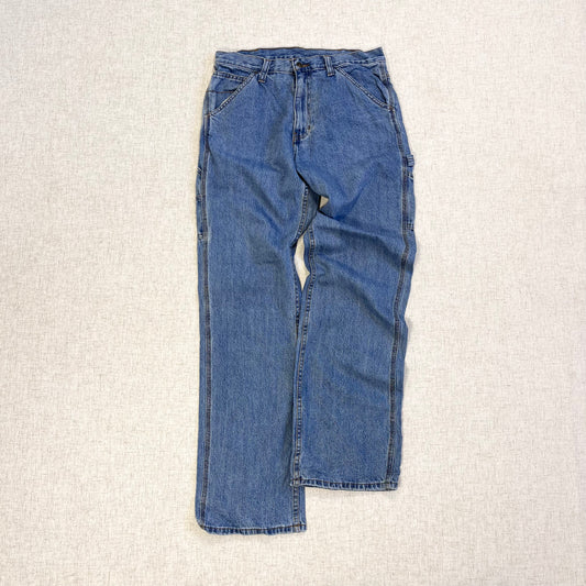 Thrifted – Jean Carpenter Denim Faded Glory Talla 30x32 USA (CL 44–46) | Cintura 42 cm | Largo 111 cm | Talón 24 cm