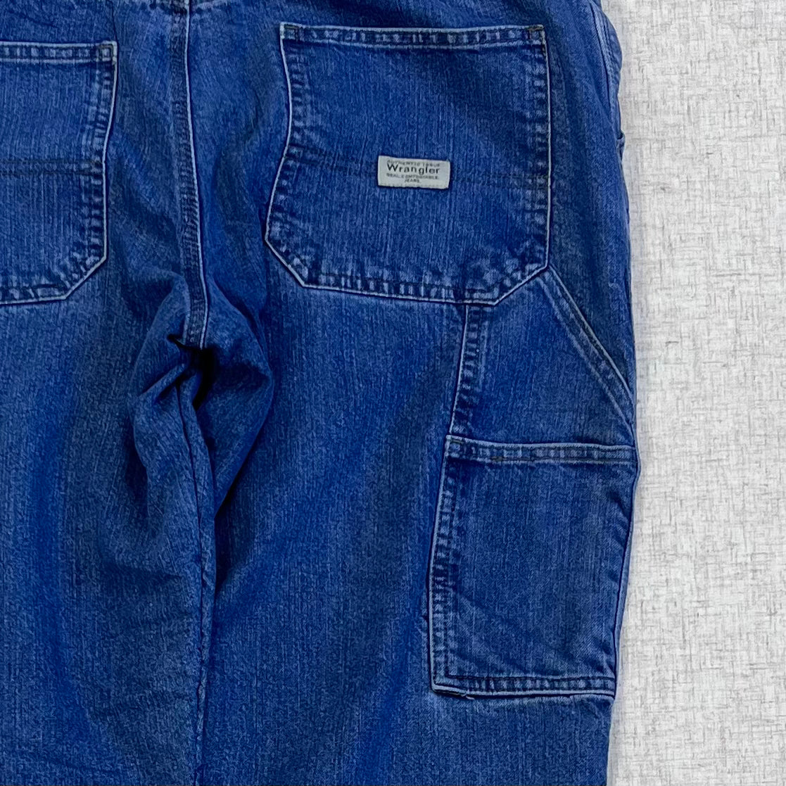 Thrifted – Jean Carpenter Forrado Wrangler Talla 32x32 USA (CL 46–48) | Cintura 42 cm | Largo 105 cm | Talón 24 cm