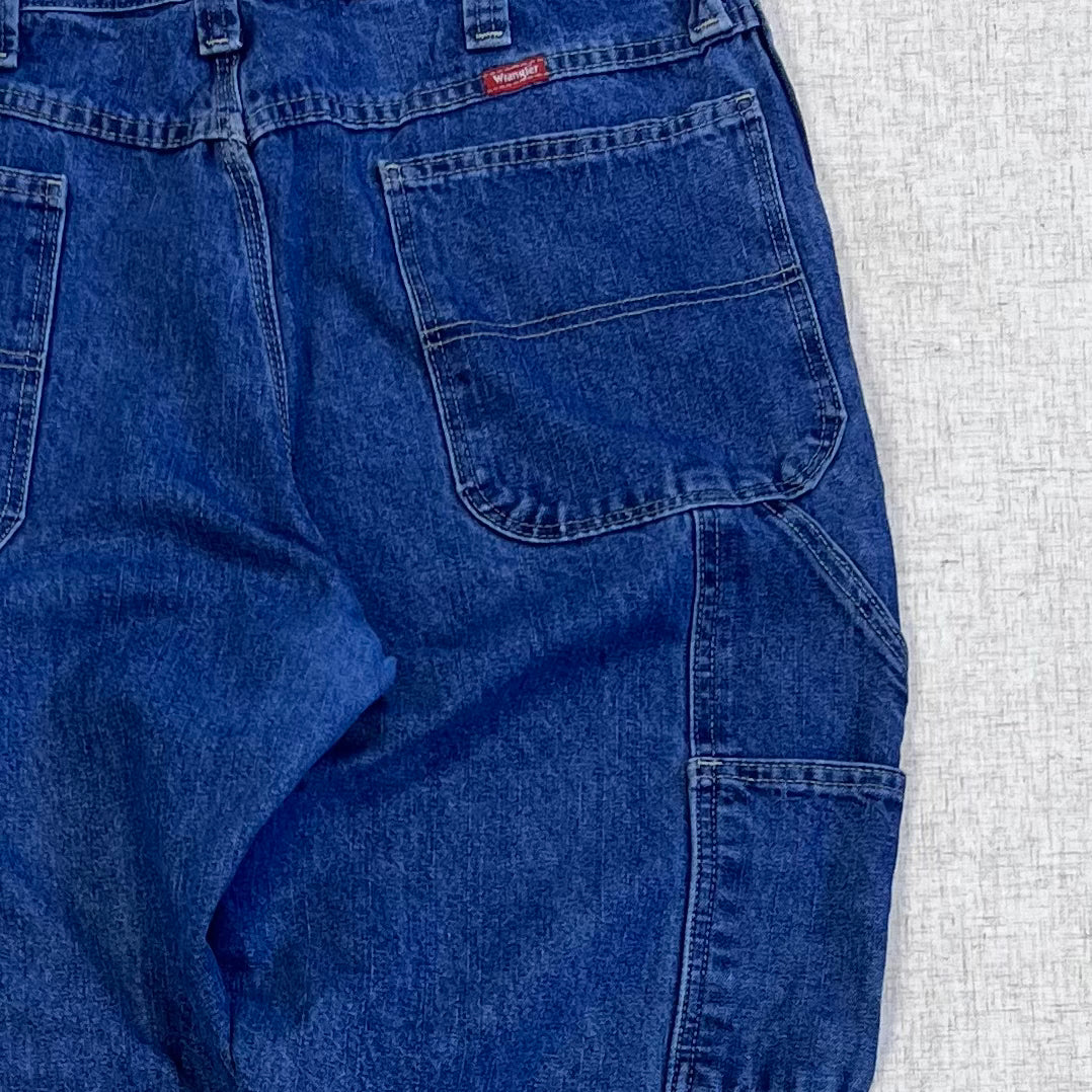 Thrifted – Jean Carpenter Clásico Wrangler Talla 36x30 USA (CL 50–52) | Cintura 46 cm | Largo 105 cm | Talón 24 cm