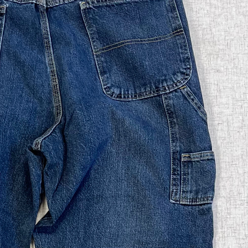Thrifted – Jean Carpenter Rugged Wrangler Talla 38x30 USA (CL 52–54) | Cintura 48 cm | Largo 105 cm | Talón 21 cm