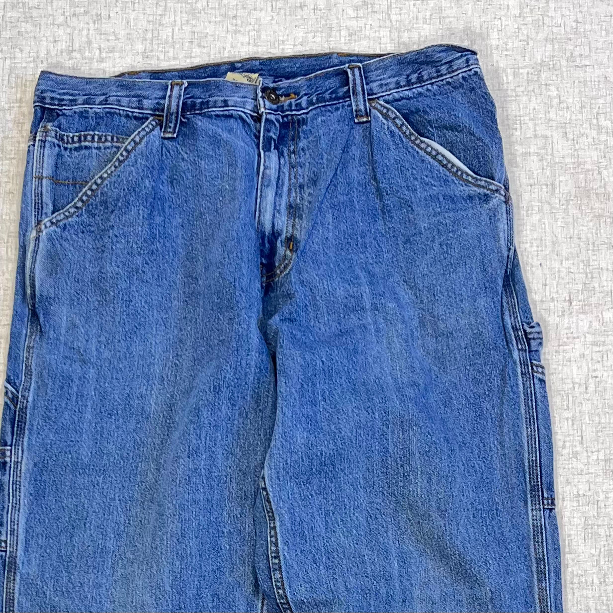 Thrifted – Jean Carpenter Denim Faded Glory Talla 34x32 USA (CL 48) | Cintura 44 cm | Largo 109 cm | Talón 25 cm