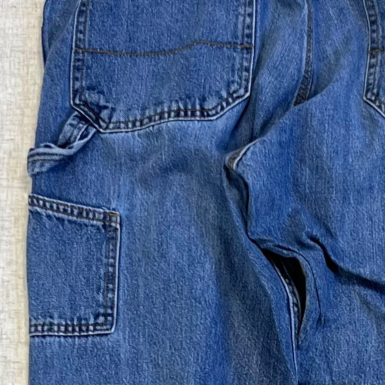 Thrifted – Jean Carpenter Denim Faded Glory Talla 34x32 USA (CL 48) | Cintura 44 cm | Largo 109 cm | Talón 25 cm